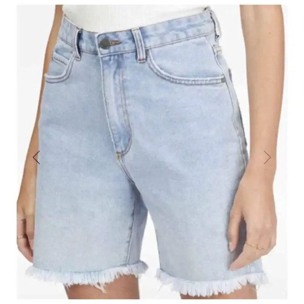 Billabong Long Time Denim Shorts Women's SIZE 24 US Frayed New jean XS